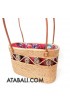 Ata rattan handmade ethnic women handbags with coco wood